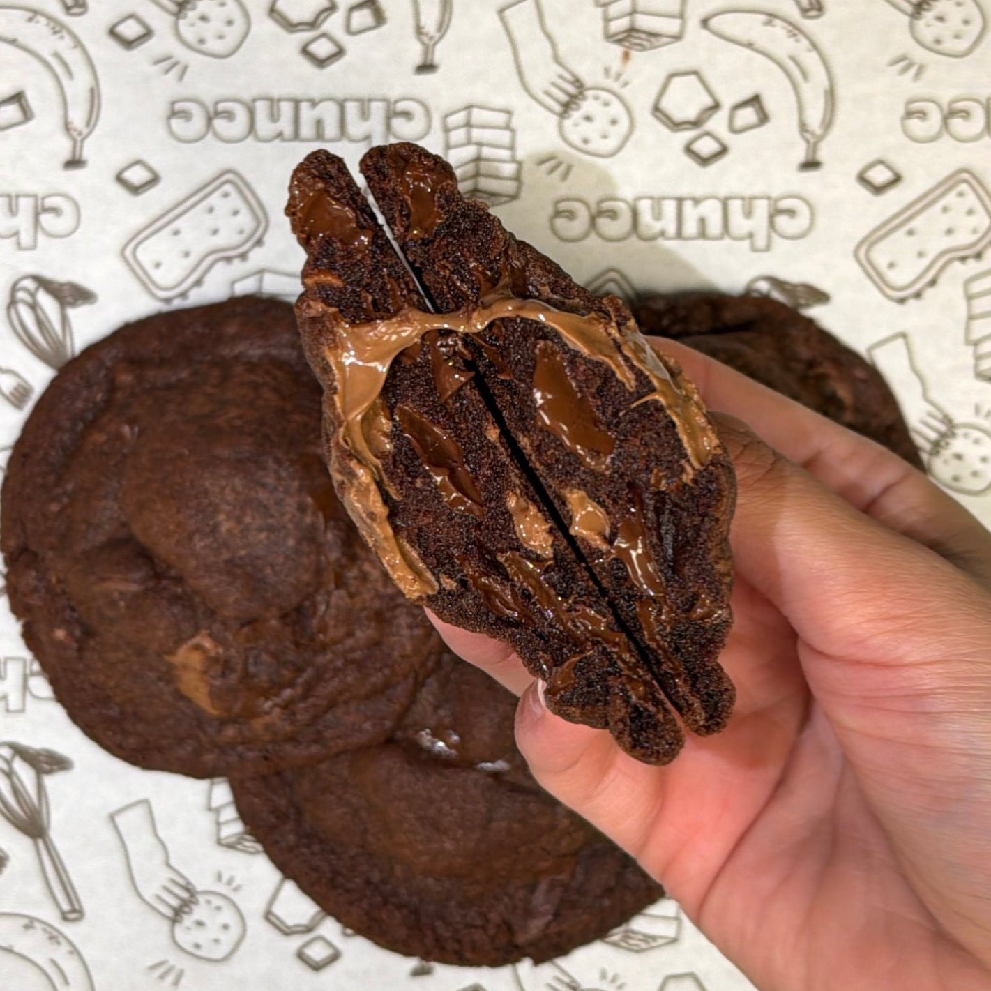 double chocolate chuncc cookies